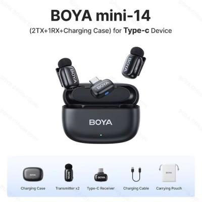 Boya Mini 14 Type-C Wireless Microphone Black